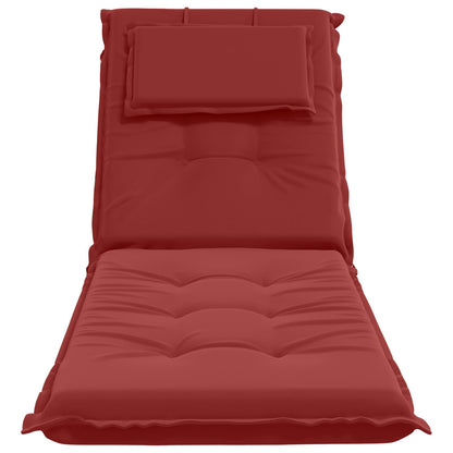 vidaXL Sunlounger Cushion GEMERT 100% Polyester Wine Red