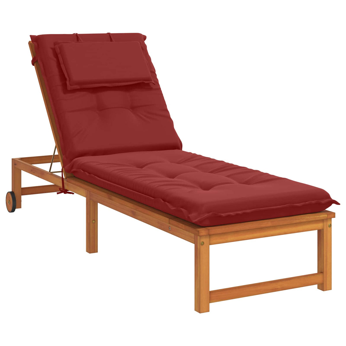 vidaXL Sunlounger Cushion GEMERT 100% Polyester Wine Red