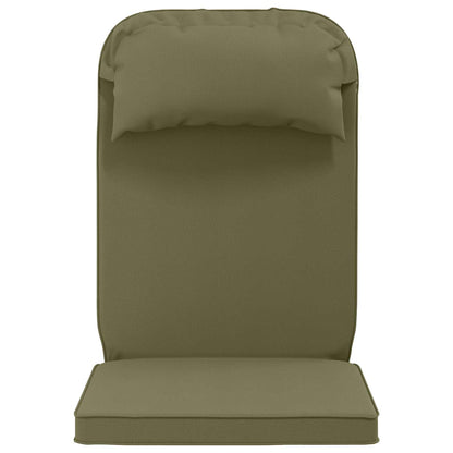 vidaXL Sun Lounger Cushion 100% Polyester Olive Green 55 x 124 x 5 cm