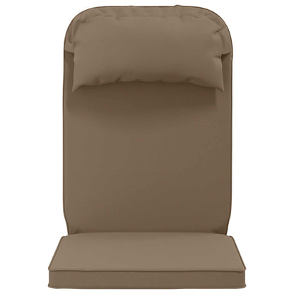 vidaXL Sun Lounger Cushion 100% Polyester Taupe 55 x 124 x 5 cm