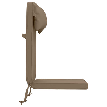 vidaXL Sun Lounger Cushion 100% Polyester Taupe 55 x 124 x 5 cm