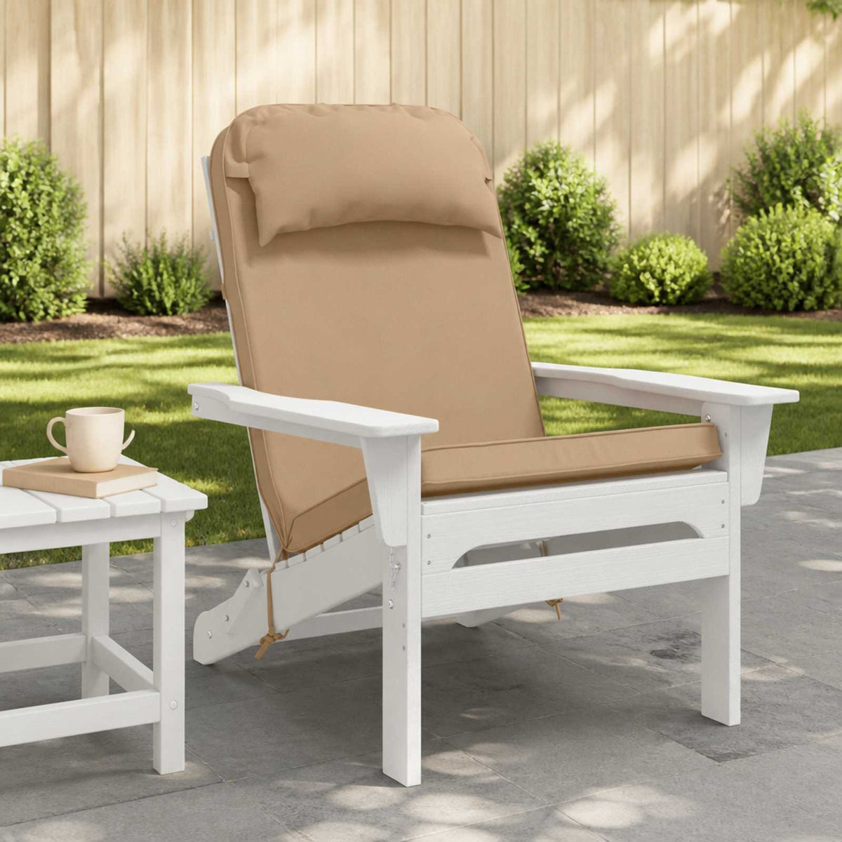 vidaXL Sun Lounger Cushion 100% Polyester Sand 55 x 124 x 5 cm