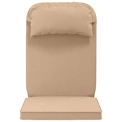 vidaXL Sun Lounger Cushion 100% Polyester Sand 55 x 124 x 5 cm