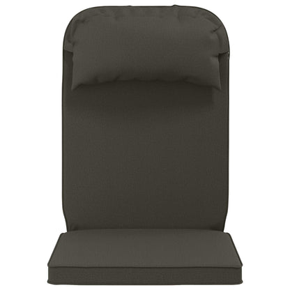 vidaXL Sun Lounger Cushion 100% Polyester Anthracite 55 x 124 x 5 cm