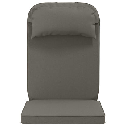 vidaXL Sun Lounger Cushion 100% Polyester Grey 55 x 124 x 5 cm