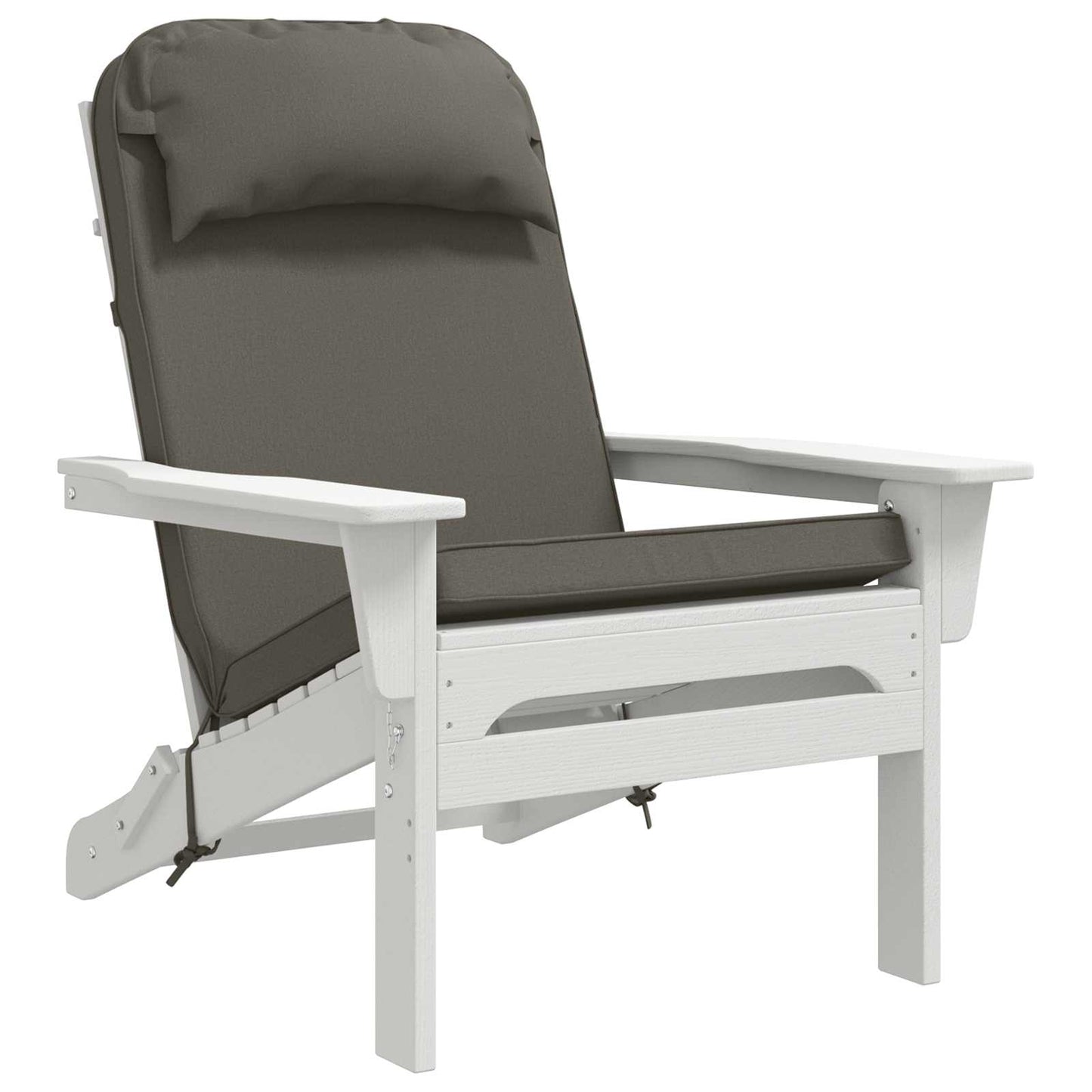 vidaXL Sun Lounger Cushion 100% Polyester Grey 55 x 124 x 5 cm