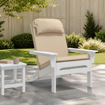 vidaXL Adirondack Chair Cushion 100% Polyester Cream 124 x 55 x 5 cm