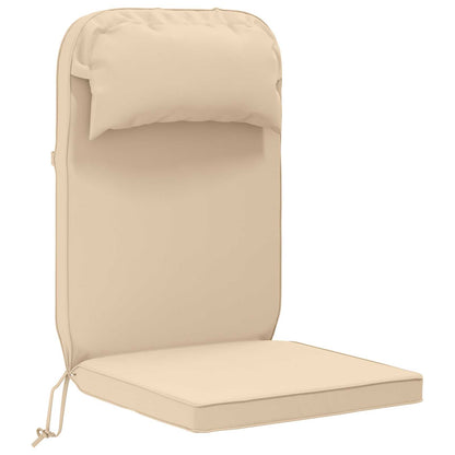 vidaXL Sun Lounger Cushion 100% Polyester Cream 55 x 124 x 5 cm