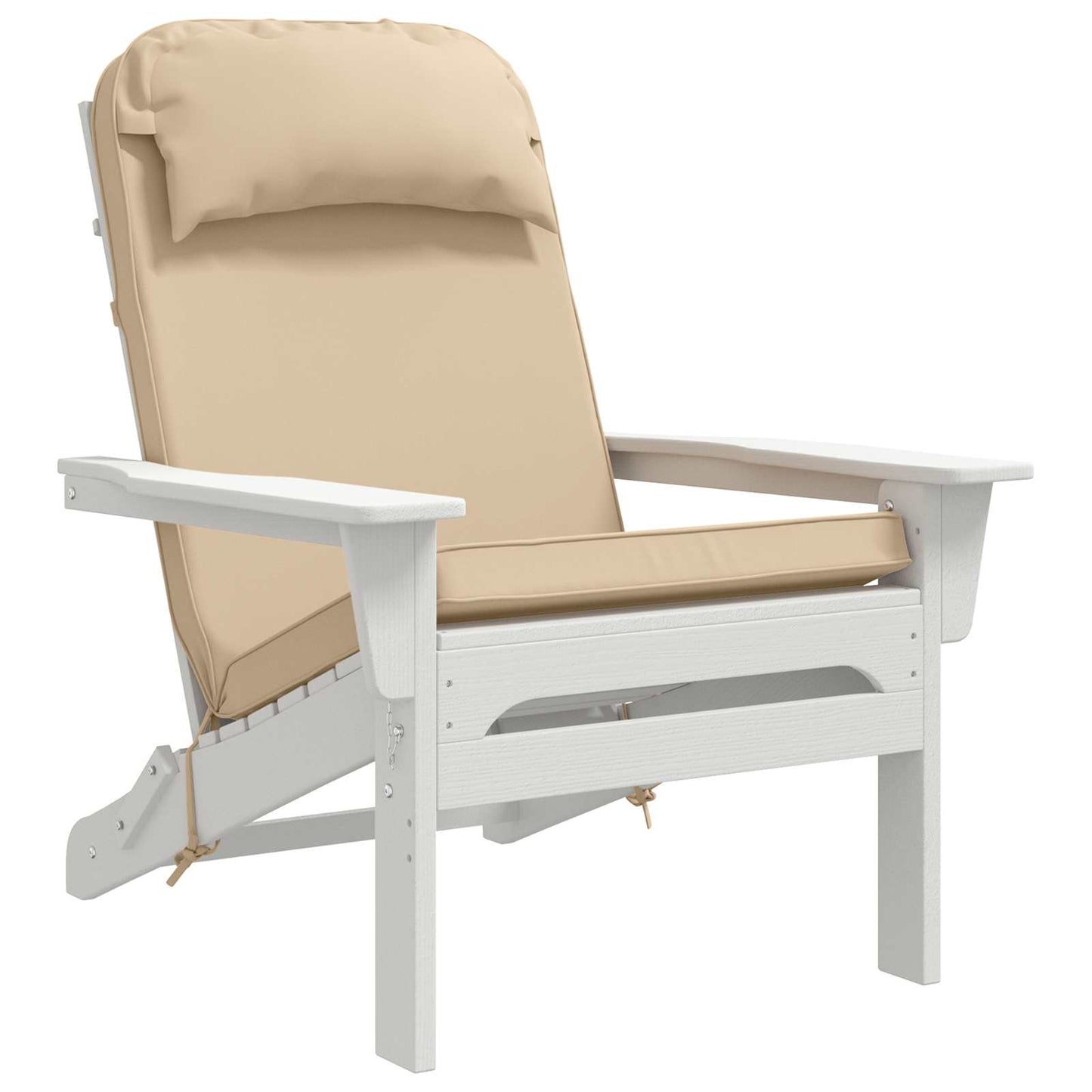 vidaXL Sun Lounger Cushion 100% Polyester Cream 55 x 124 x 5 cm
