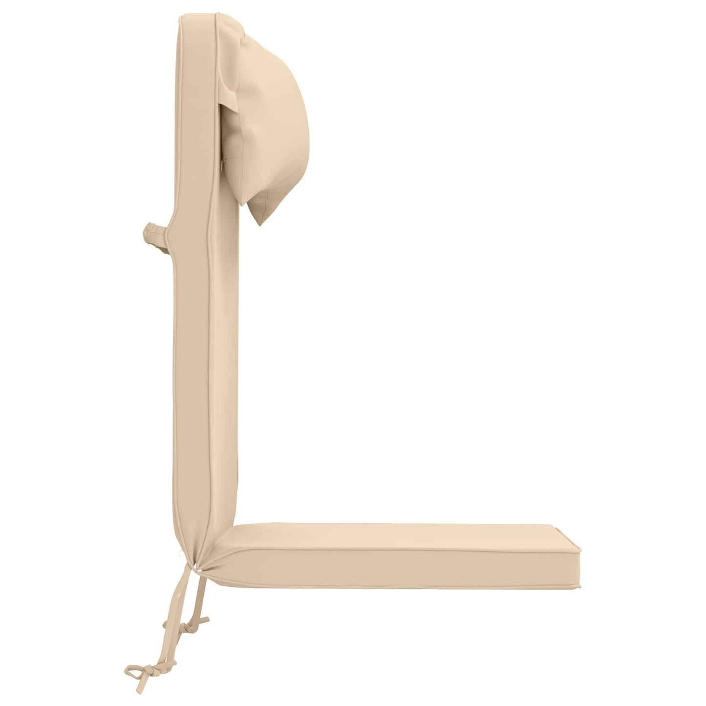 vidaXL Sun Lounger Cushion 100% Polyester Cream 55 x 124 x 5 cm