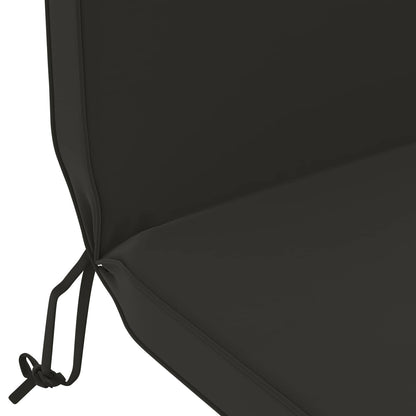 vidaXL Sun Lounger Cushion 100% Polyester Black 55 x 124 x 5 cm