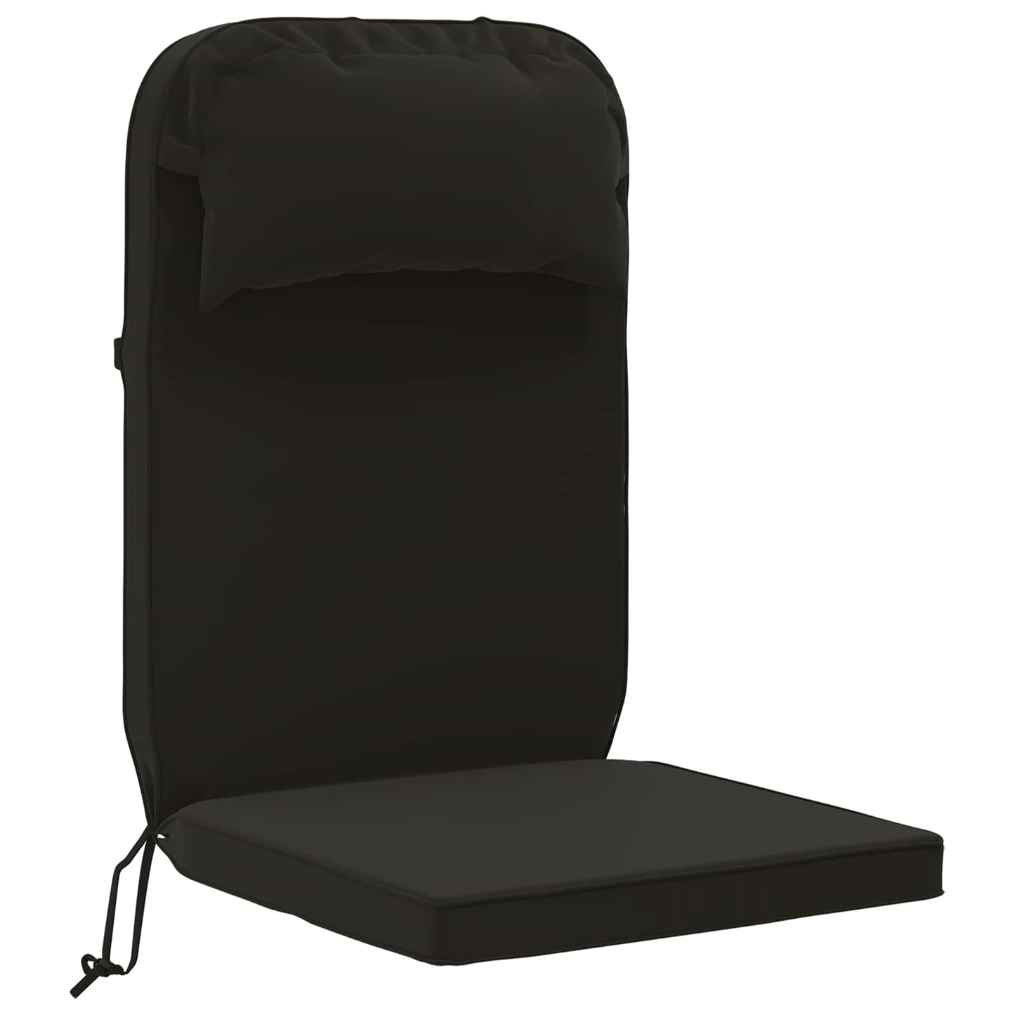 vidaXL Sun Lounger Cushion 100% Polyester Black 55 x 124 x 5 cm