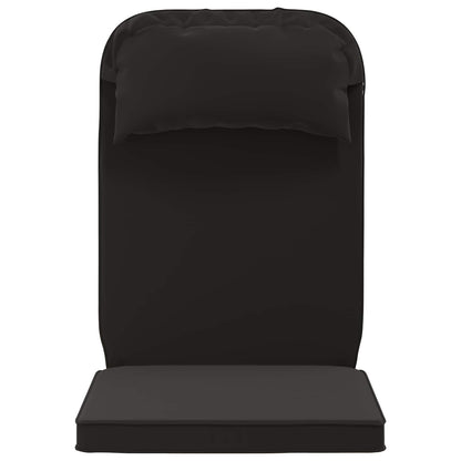 vidaXL Sun Lounger Cushion 100% Polyester Black 55 x 124 x 5 cm