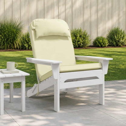 vidaXL Sun Lounger Cushion 100% Polyester Cream 55 x 124 x 5 cm