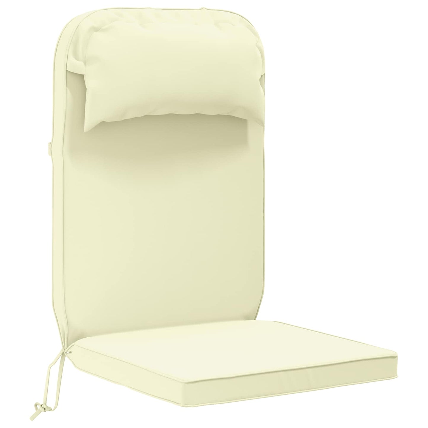 vidaXL Sun Lounger Cushion 100% Polyester Cream 55 x 124 x 5 cm