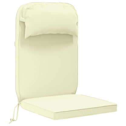 vidaXL Sun Lounger Cushion 100% Polyester Cream 55 x 124 x 5 cm
