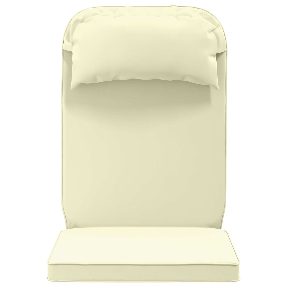 vidaXL Sun Lounger Cushion 100% Polyester Cream 55 x 124 x 5 cm