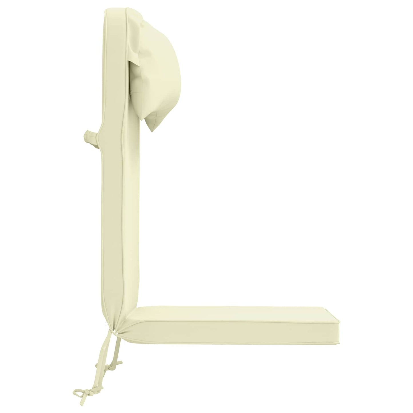 vidaXL Sun Lounger Cushion 100% Polyester Cream 55 x 124 x 5 cm