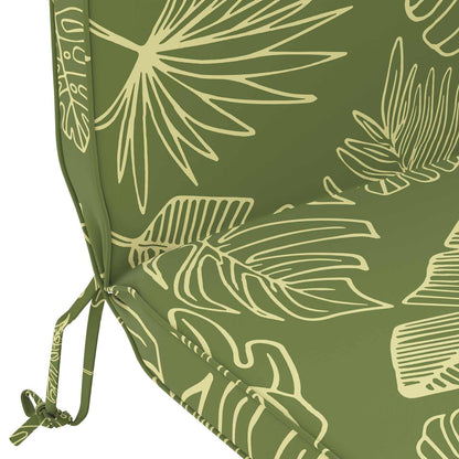 vidaXL Sun Lounger Cushion 100% Polyester Leaf Design 55 x 124 x 5 cm