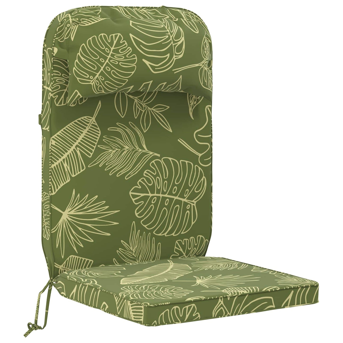 vidaXL Sun Lounger Cushion 100% Polyester Leaf Design 55 x 124 x 5 cm