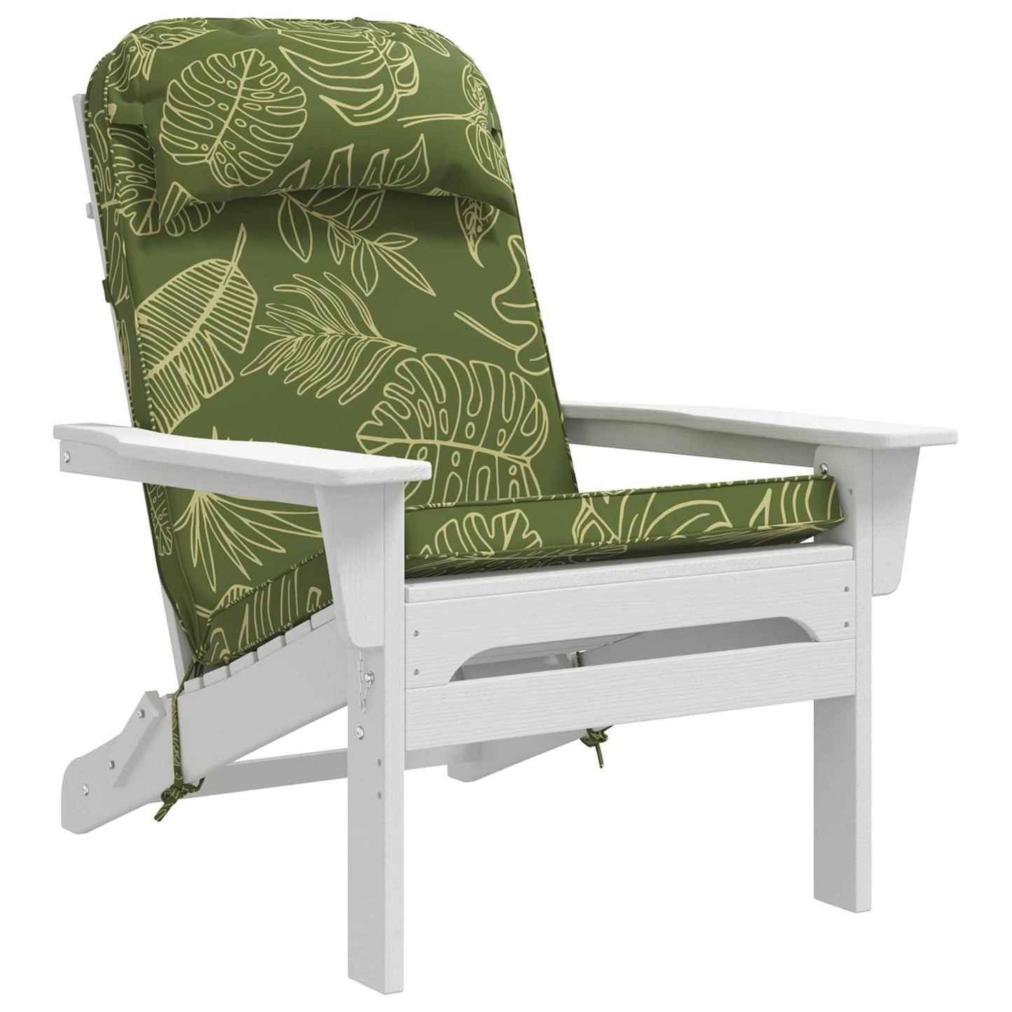 vidaXL Sun Lounger Cushion 100% Polyester Leaf Design 55 x 124 x 5 cm