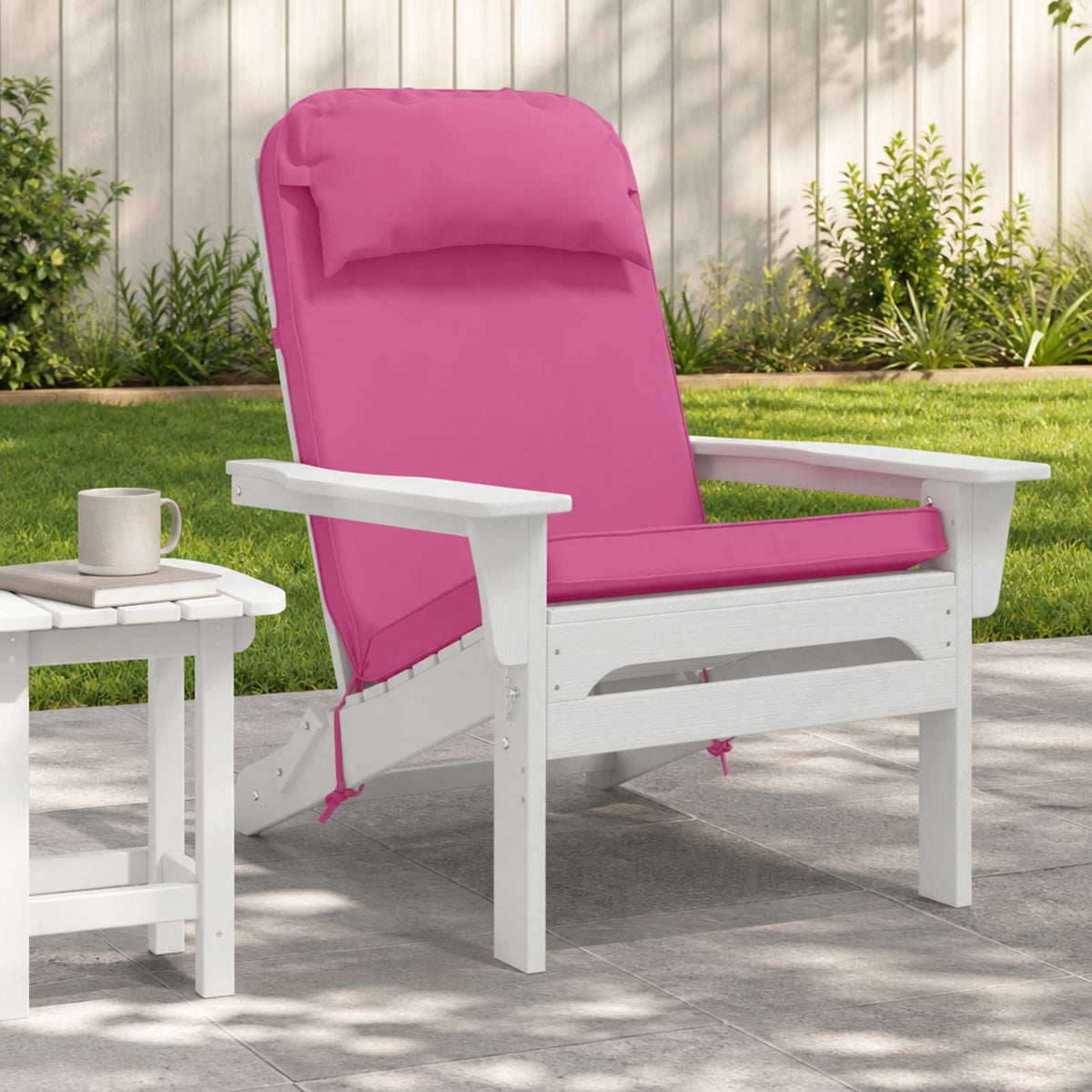 vidaXL Adirondack Chair Cushion 100% Polyester Pink 124 x 55 x 5 cm
