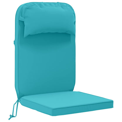 vidaXL Sun Lounger Cushion 100% Polyester Turquoise 55 x 124 x 5 cm