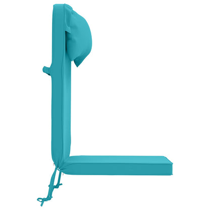 vidaXL Sun Lounger Cushion 100% Polyester Turquoise 55 x 124 x 5 cm