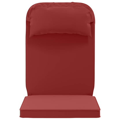 vidaXL Sun Lounger Cushion 100% Polyester Wine Red 55 x 124 x 5 cm
