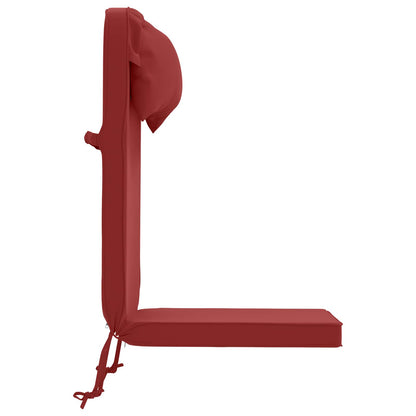 vidaXL Sun Lounger Cushion 100% Polyester Wine Red 55 x 124 x 5 cm