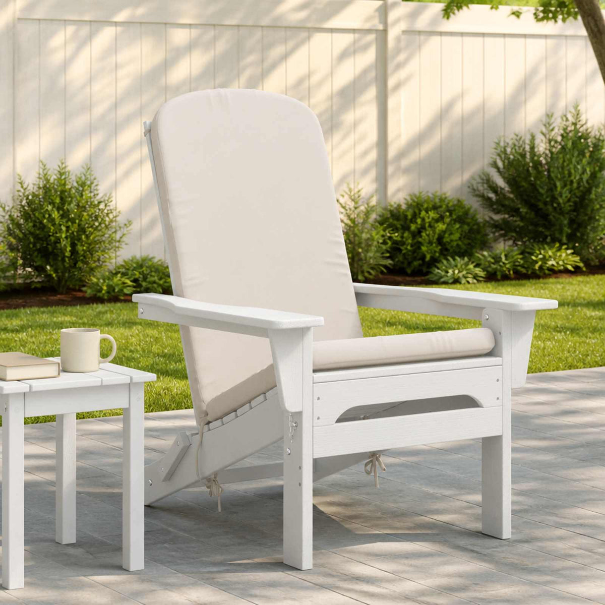 vidaXL Adirondack Chair Cushion GEMERT 100% Polyester White