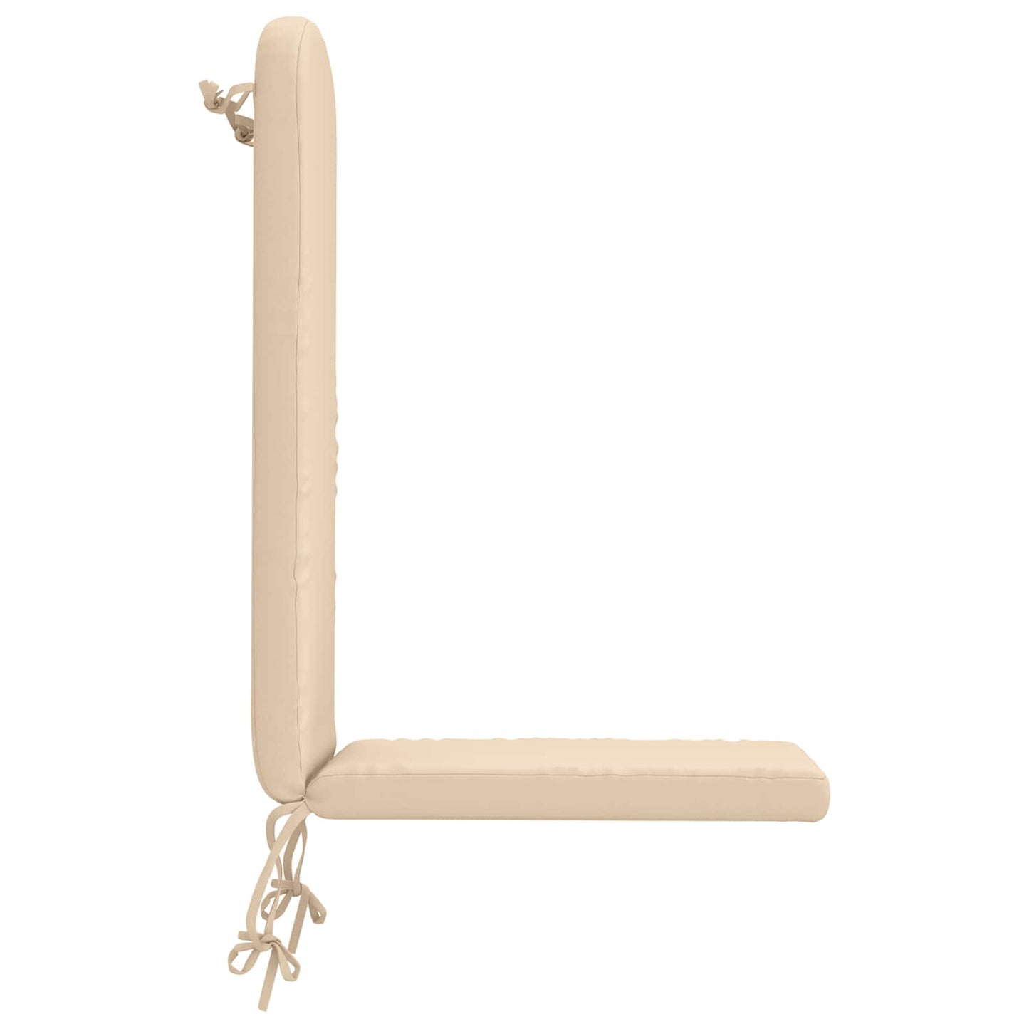 vidaXL Sun Lounger Cushion GEMERT 100% Polyester Cream 47 x 131 x 5 cm