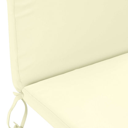 vidaXL Sun Lounger Cushion GEMERT 100% Polyester Cream 47 x 131 x 5 cm