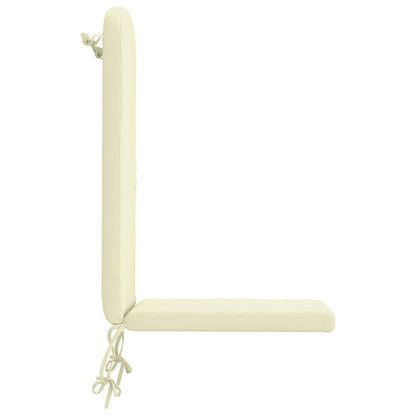 vidaXL Sun Lounger Cushion GEMERT 100% Polyester Cream 47 x 131 x 5 cm