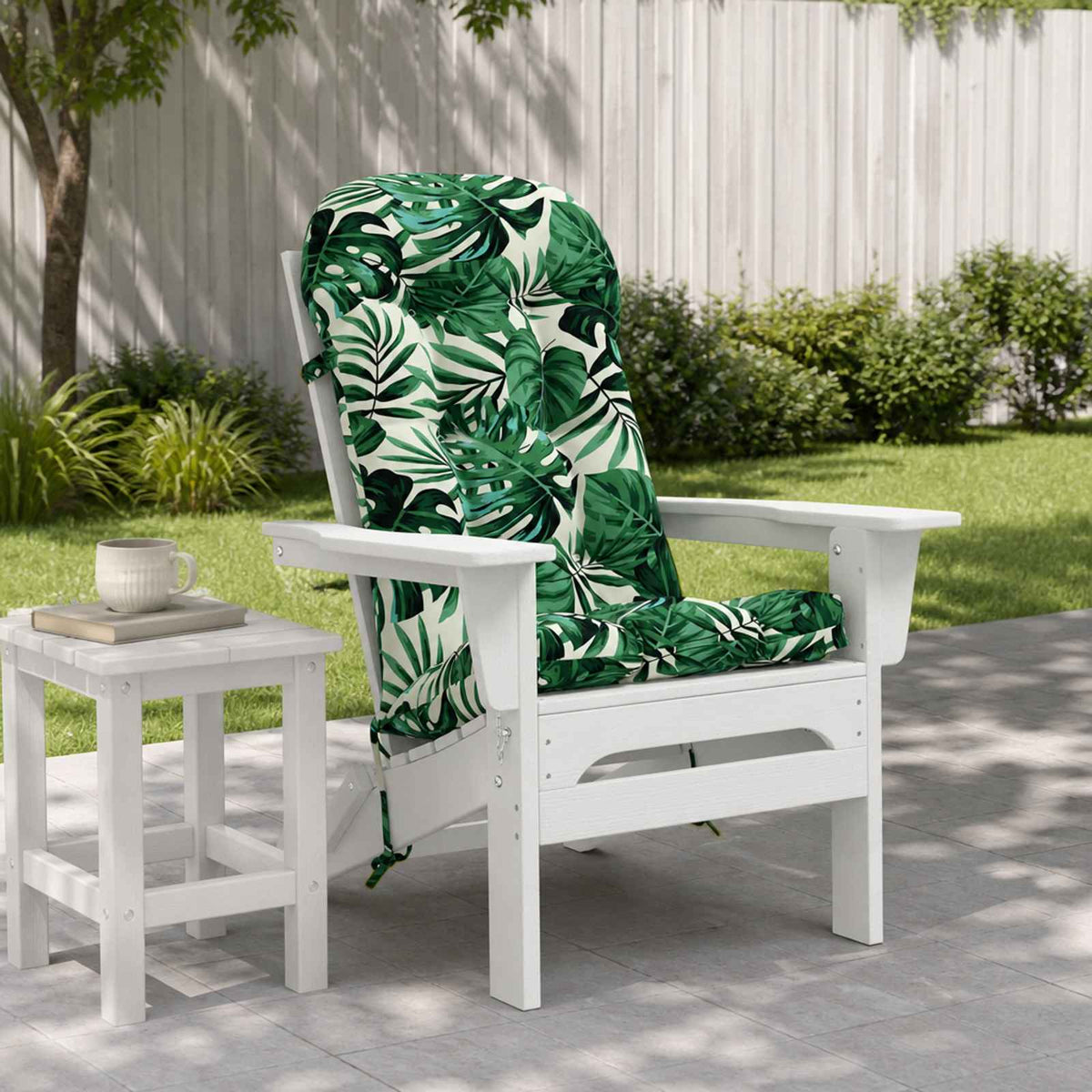 vidaXL Adirondack Chair Cushion PUTTEN 100% Polyester Leaf Pattern