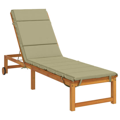vidaXL Sunlounger Cushion GEMERT 100% Polyester Light Green