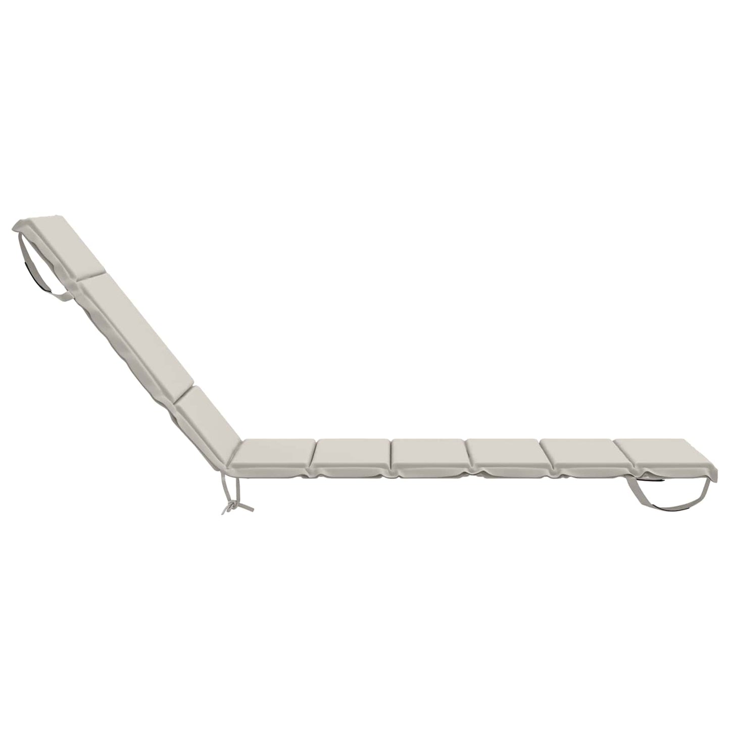 vidaXL Sunlounger Cushion GEMERT 100% Polyester White 200 x 50 x 3 cm