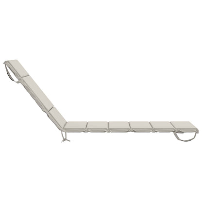 vidaXL Sunlounger Cushion GEMERT 100% Polyester White 200 x 50 x 3 cm