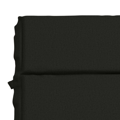 vidaXL Sunlounger Cushion GEMERT 100% Polyester Black 200 x 50 x 3 cm