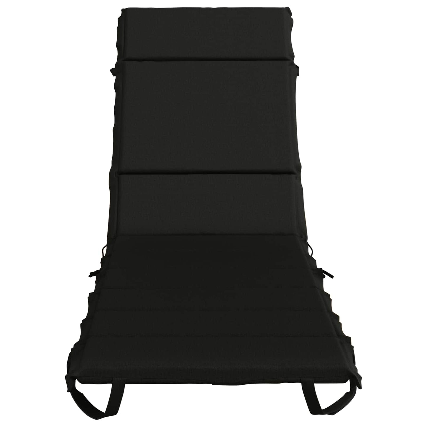 vidaXL Sunlounger Cushion GEMERT 100% Polyester Black 200 x 50 x 3 cm