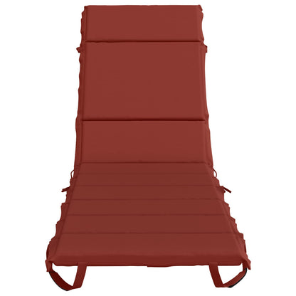 vidaXL Sunlounger Cushion GEMERT 100% Polyester Red 200 x 50 x 3 cm