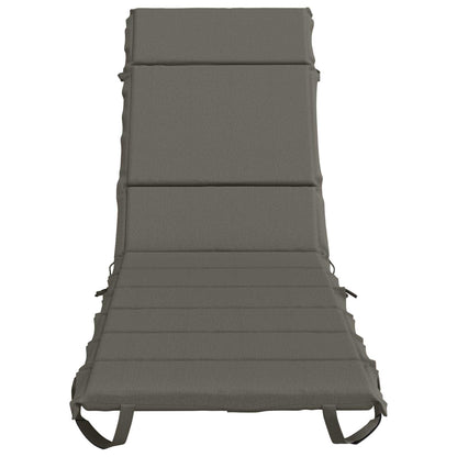 vidaXL Sunlounger Cushion GEMERT 100% Polyester Grey 200 x 50 x 3 cm