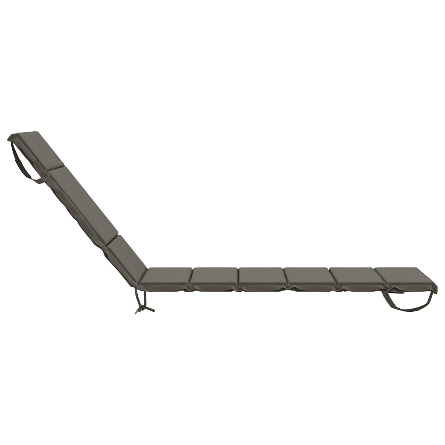 vidaXL Sunlounger Cushion GEMERT 100% Polyester Grey 200 x 50 x 3 cm