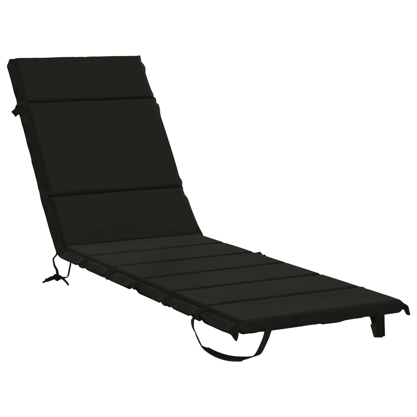 vidaXL Sunlounger Cushion GEMERT 100% Polyester Black 200 x 50 x 3 cm