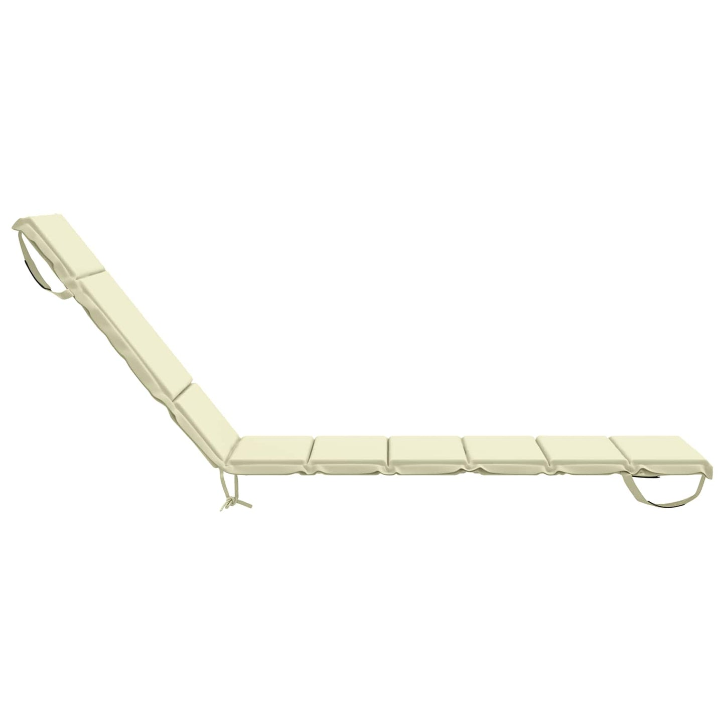 vidaXL Sunlounger Cushion GEMERT 100% Polyester Cream 200 x 50 x 3 cm