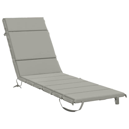 vidaXL Sunlounger Cushion GEMERT 100% Polyester Grey 200 x 50 x 3 cm