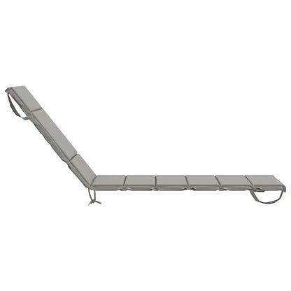 vidaXL Sunlounger Cushion GEMERT 100% Polyester Grey 200 x 50 x 3 cm