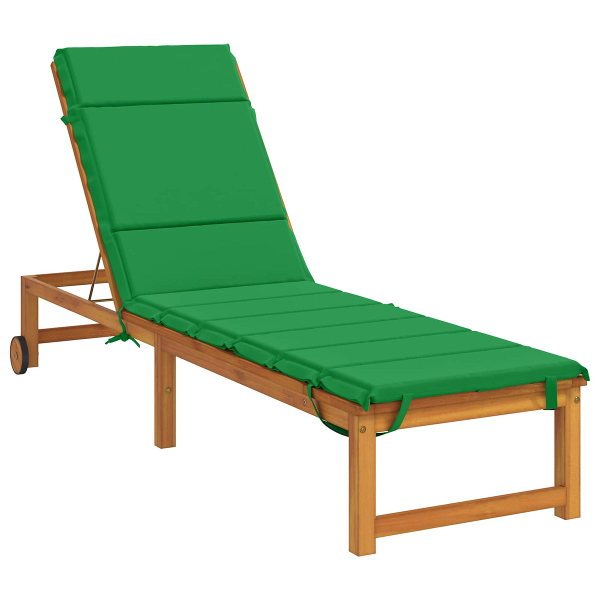 vidaXL Sunlounger Cushion GEMERT 100% Polyester Green 200 x 50 x 3 cm