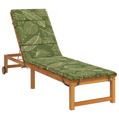 vidaXL Sunlounger Cushion GEMERT 100% Polyester Leaf Design