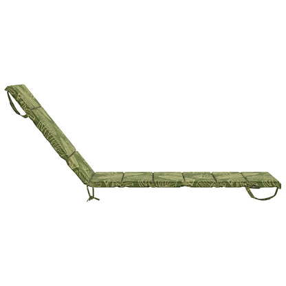 vidaXL Sunlounger Cushion GEMERT 100% Polyester Leaf Design